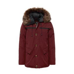 Superdry Téli parka 'Rookie'  barna melír / burgundi vörös