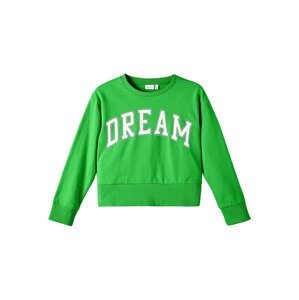 NAME IT Tréning póló 'Tiala Dream'  szürke / zöld / fehér