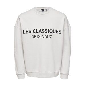 Only & Sons Big & Tall Tréning póló 'Les Classiques'  világosszürke / fekete