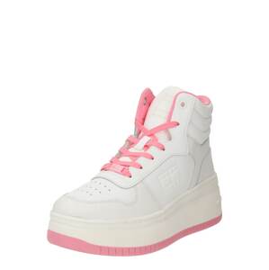 Tommy Jeans Magas szárú sportcipők 'Retro Basket'  világos-rózsaszín / fehér