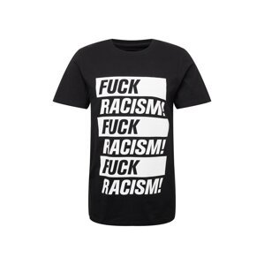 DEDICATED. Póló 'Stockholm Fuck Racism'  fekete / fehér