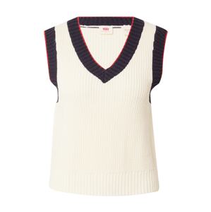 LEVI'S ® Pulóver 'Brynn Sweater Vest'  krém / tengerészkék / piros