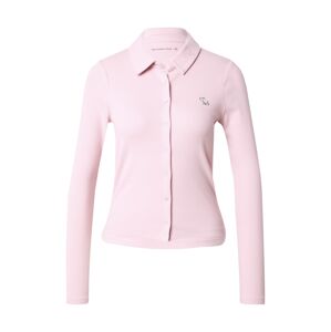 Abercrombie & Fitch Póló  pasztell-rózsaszín / fekete / fehér