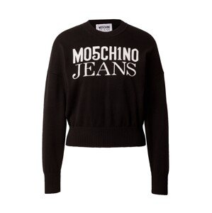 Moschino Jeans Pulóver  fekete / fehér