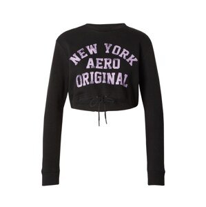 AÉROPOSTALE Tréning póló 'NEW YORK ORIGINAL'  lila / fekete