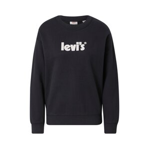 LEVI'S ® Tréning póló 'GRAPHIC STANDARD CREW BLACKS'  fekete / fehér
