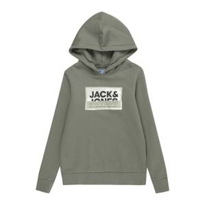 Jack & Jones Junior Tréning póló 'LOGAN'  olíva / pasztellzöld / fekete / fehér