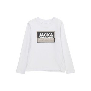 Jack & Jones Junior Póló 'LOGAN'  teveszín / szürke / fehér