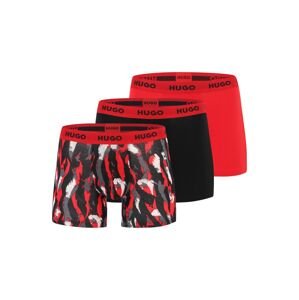 HUGO Boxeralsók  sötétszürke / rikító piros / fekete / fehér
