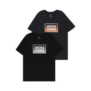 Jack & Jones Junior Póló 'STEEL'  tengerészkék / korál / fekete / fehér