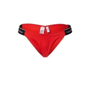 Calvin Klein Swimwear Bikini nadrágok 'Delta'  piros / fekete / fehér