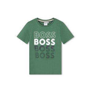 BOSS Kidswear Póló  zöld / fekete / fehér