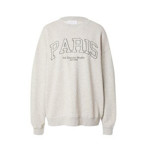 TOPSHOP Tréning póló 'Paris'  ekrü / szürke / fekete
