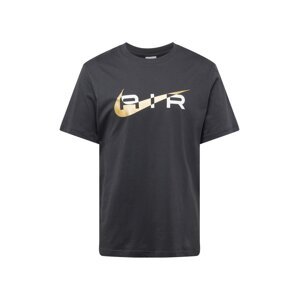 Nike Sportswear Póló 'AIR'  aranysárga / sötétszürke / fehér