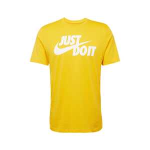 Nike Sportswear Póló 'Swoosh'  aranysárga / fehér