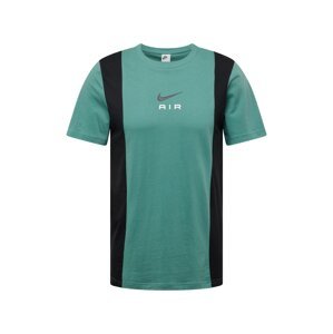 Nike Sportswear Póló 'AIR'  smaragd / fekete / fehér
