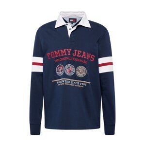 Tommy Jeans Póló 'VARSITY EXPLORER'  bézs / tengerészkék / piros / fehér