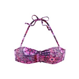 BUFFALO Bikini felső 'Happy'  padlizsán / rózsaszín