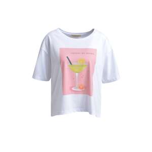 Smith&Soul Póló 'Cocktail'  citrom / rózsaszín / fekete / fehér