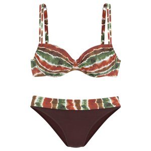 JETTE Bikini  sötét barna / khaki / fehér