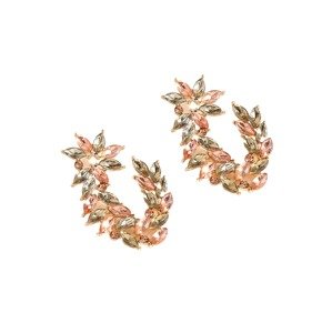 SOHI Fülbevalók 'Sanya'  arany / khaki / rózsaszín
