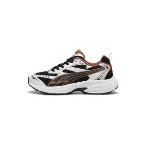 PUMA Rövid szárú sportcipők 'Morphic'  karamell / fekete / ezüst / fehér