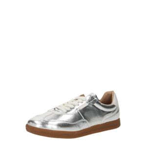STEVE MADDEN Rövid szárú sportcipők 'Emporia'  ezüst / fehér