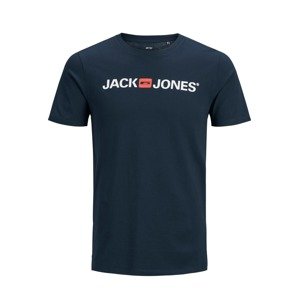 JACK & JONES Póló 'Essentials'  sötétkék / pasztellpiros / fehér