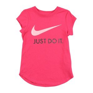 Nike Sportswear Póló  rózsaszín / fekete / ezüst