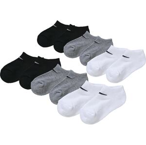 Nike Sportswear Zokni 'No Show'  szürke / fekete / fehér