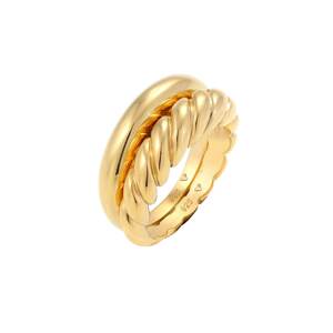 ELLI PREMIUM Gyűrűk 'Twisted'  arany
