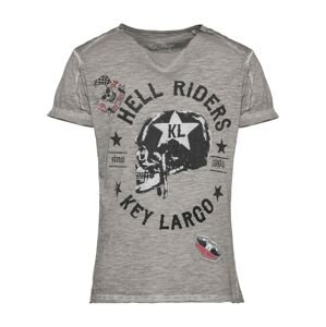 Key Largo Póló 'HELL RIDERS'  greige / fekete