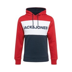 JACK & JONES Tréning póló  éjkék / piros / fehér