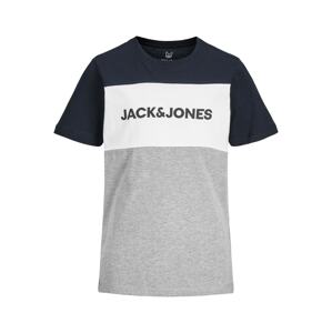 Jack & Jones Junior Póló  éjkék / szürke melír / fehér