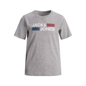 Jack & Jones Junior Póló  tengerészkék / szürke melír / piros / fehér