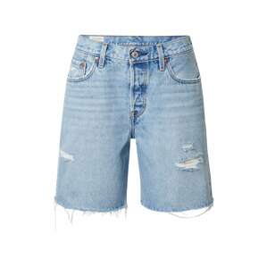 LEVI'S Farmer '501®90S SHORT MED INDIGO - WORN IN'  kék farmer