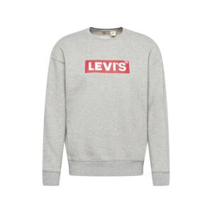 LEVI'S Tréning póló 'T3 RELAXED GRAPHIC CREW MULTI-COLOR'  szürke melír / gránátalma / fehér