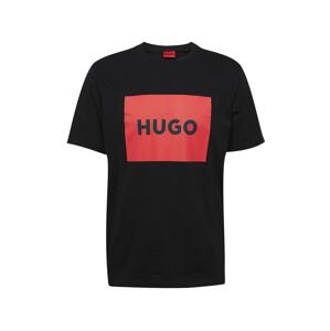 HUGO Póló 'Dulive'  piros / fekete