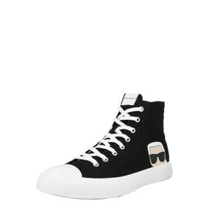 Karl Lagerfeld Magas szárú sportcipők 'KAMPUS III'  bézs / fekete / fehér