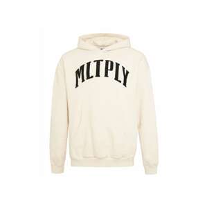 Multiply Apparel Tréning póló 'Embroidery'  világos bézs / fekete / fehér