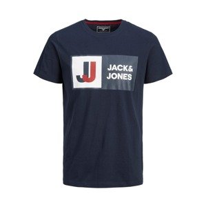 Jack & Jones Junior Póló 'Logan'  tengerészkék / piros / fehér