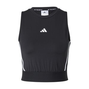 ADIDAS PERFORMANCE Sport top 'Techfit'  szürke / fekete / fehér