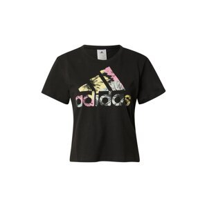 ADIDAS SPORTSWEAR Funkcionális felső 'Allover Print '  világos sárga / világosszürke / világos-rózsaszín / fekete