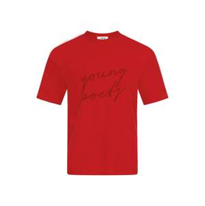 Young Poets Póló 'Yoricko'  piros / fekete