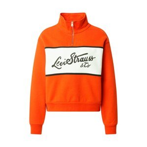 LEVI'S ® Tréning póló 'CB Logo Sweatshirt'  sötét narancssárga / fekete / fehér