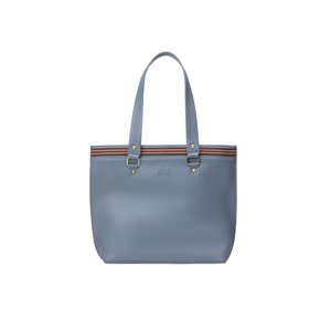 usha BLUE LABEL Shopper táska 'Fenia'  krém / füstkék / sötét barna / világospiros