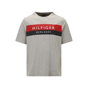 Tommy Hilfiger Big & Tall Póló  szürke melír / piros / fekete / fehér