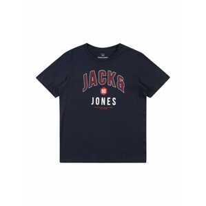 Jack & Jones Junior Póló 'Thomas'  tengerészkék / korál / vérvörös / fehér