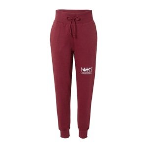 Nike Sportswear Nadrág  sötétvörös / fehér