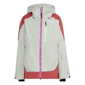 ADIDAS TERREX Kültéri kabátok 'Myshelter Snow 2-Layer Insulated'  pasztellzöld / sötétvörös / fehér